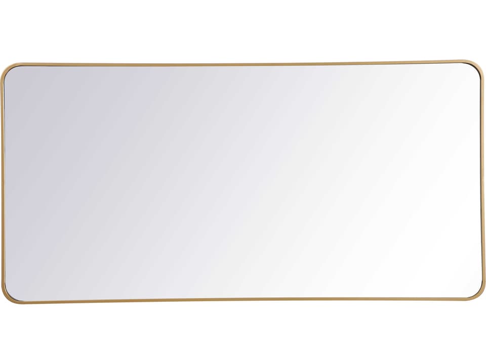 Evermore Rectangular Wall Mirror in Brass Finish