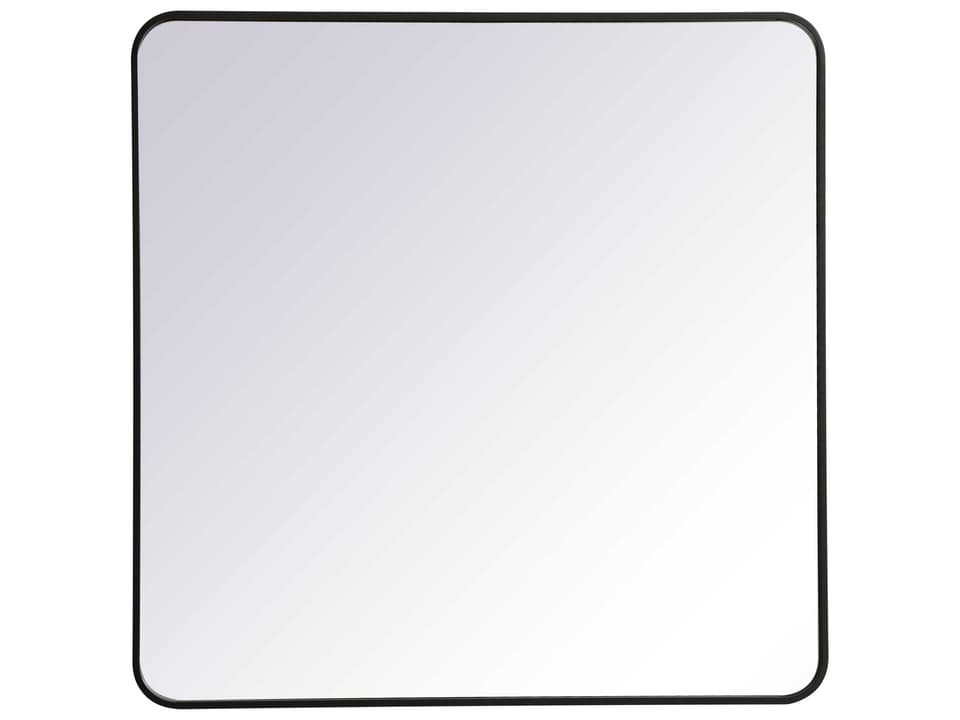 Evermore Black Rectangular Wall Mirror