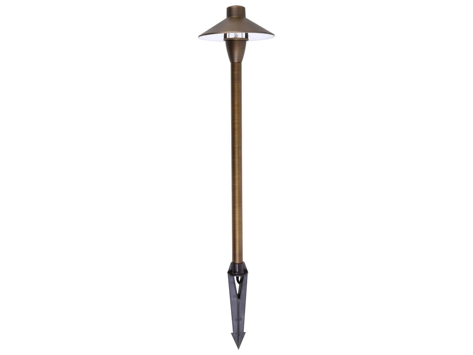 Aera 1-Light Outdoor Path Light in Antique Brass