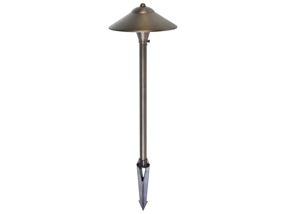 Chanterelle Outdoor Path Light in Antique Brass