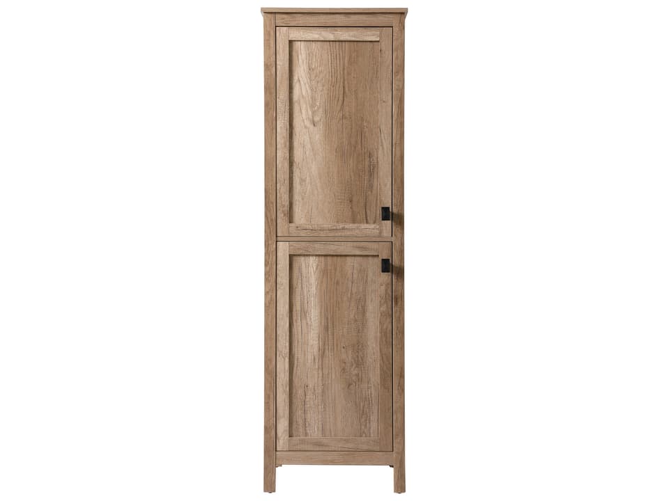 Adian Engineered Wood Linen Storage Cabinet in Natural Oak