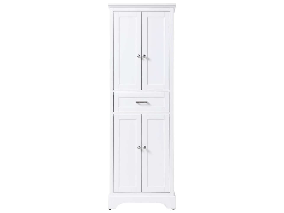 Americana White Rubberwood Bath Storage Cabinet