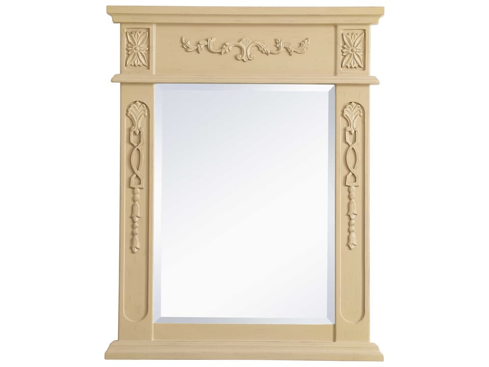 Lenora Rectangular Wall Mirror in Light Antique Beige