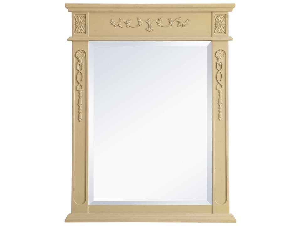 Lenora Rectangular Wall Mirror in Light Antique Beige