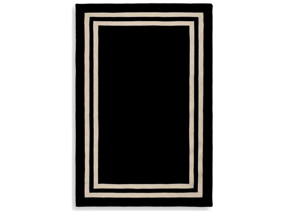 Celeste Black Off-White Rug