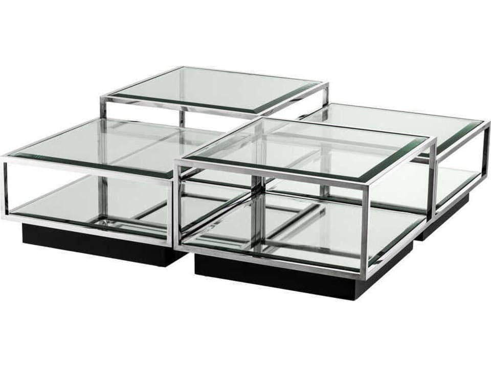 Tortona S/4 Polished Stainless Steel Coffee Table