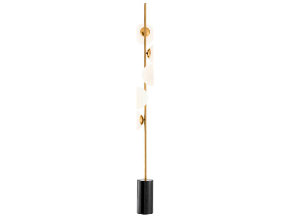 Tempo Floor Lamp Antique Brass Modern