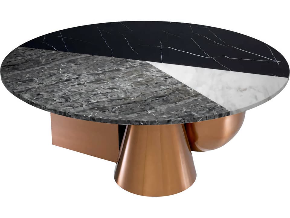 Tricolori Brushed Copper Coffee Table