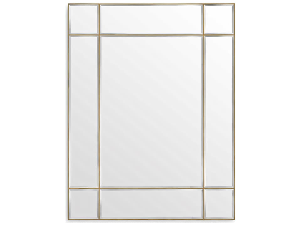 Beaumont XL Wall Mirror in Vintage Brass with Beveled Glass