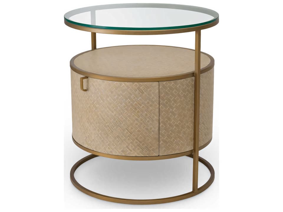 Napa Valley Nightstand Mid-Century Modern Brushed Brass