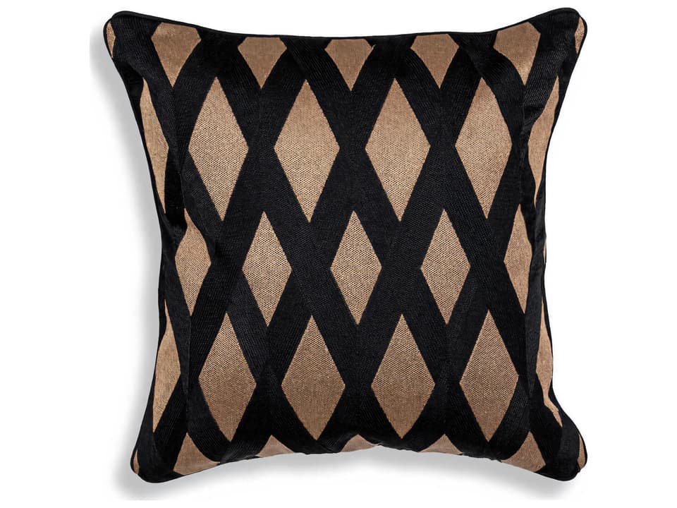 Splender Square Black Gold Cushion