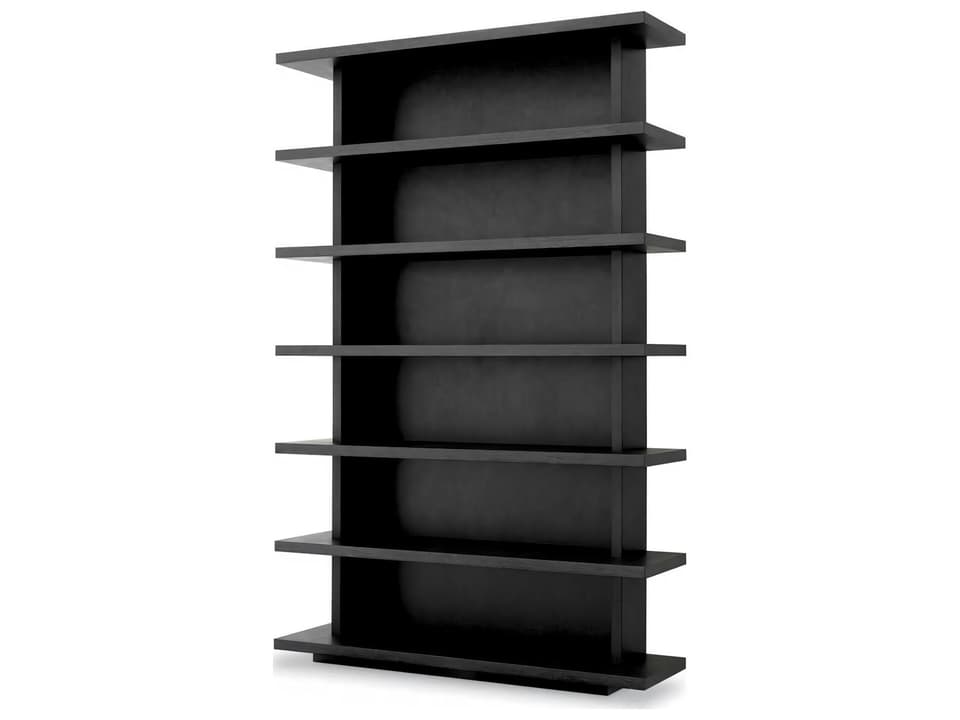 Malibu Charcoal Grey Oak Veneer Cabinet with Adjustable Shelves