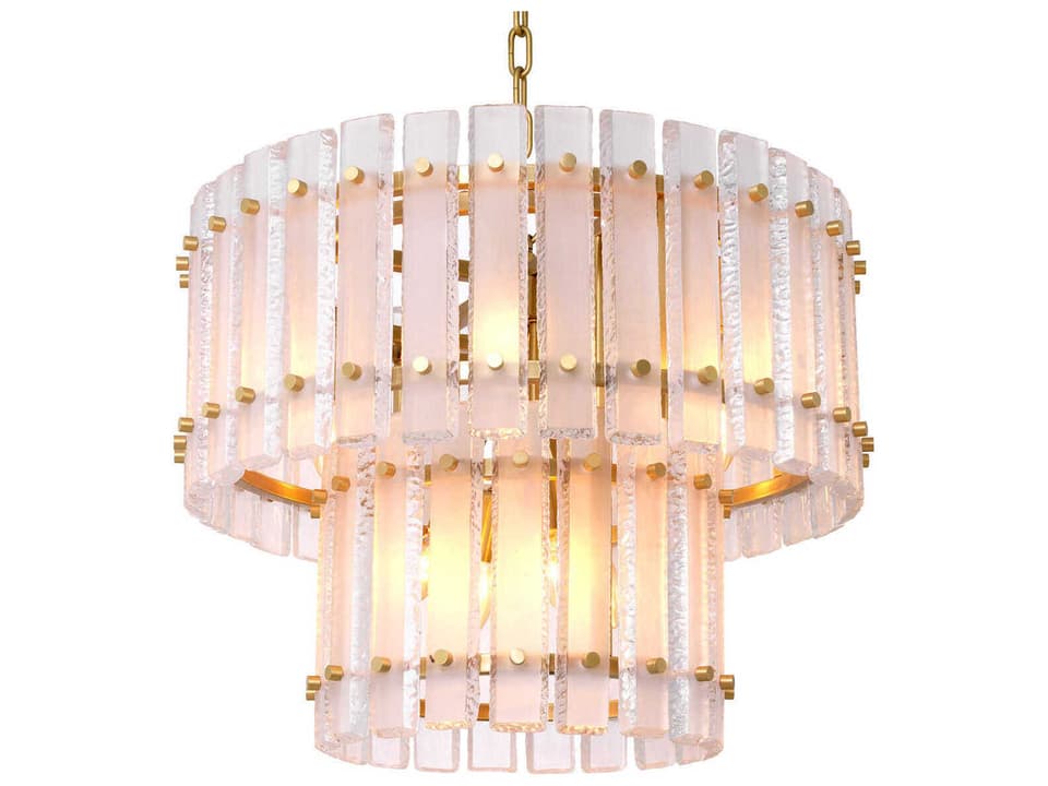 Blason Chandelier Antique Brass Two-Tier