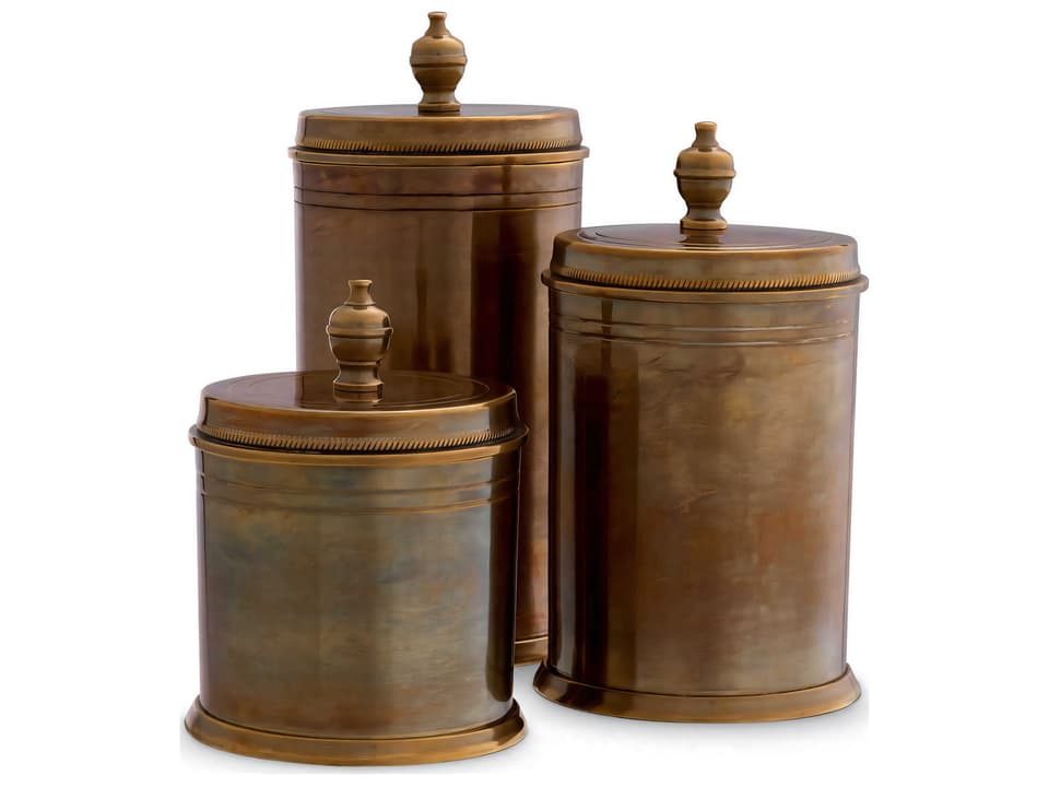 Gaston Vintage Brass Set of 3 Decorative Boxes
