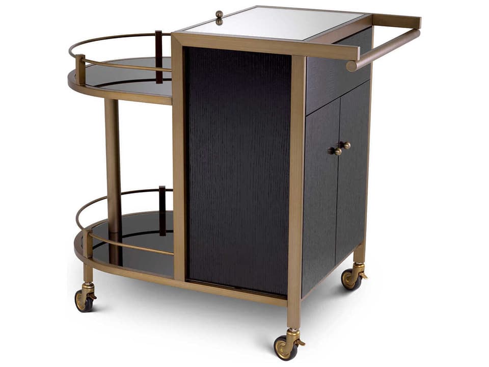 Bellini Brushed Brass Trolley