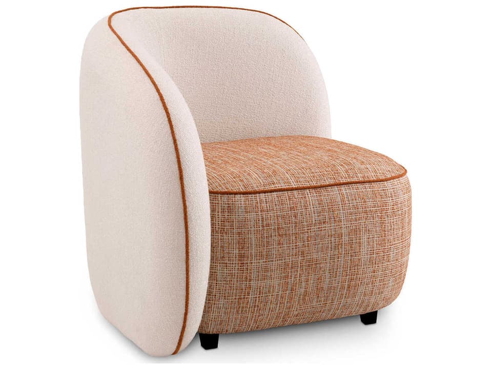 San Marino Left Sarra Off-White Tressa Orange Chair