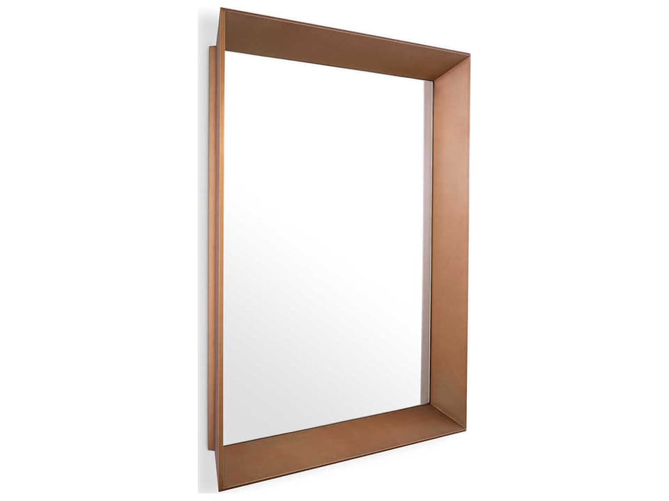 Othello Square Mirror Brushed Brass Finish