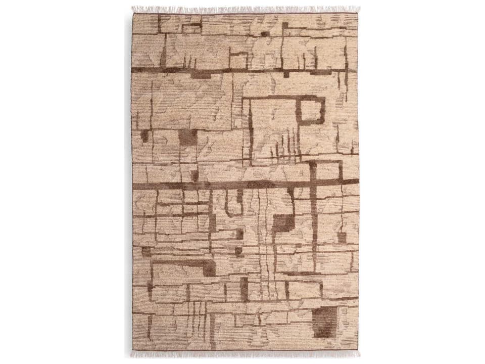 Limitless Rug Ivory Brown Hand-Knotted