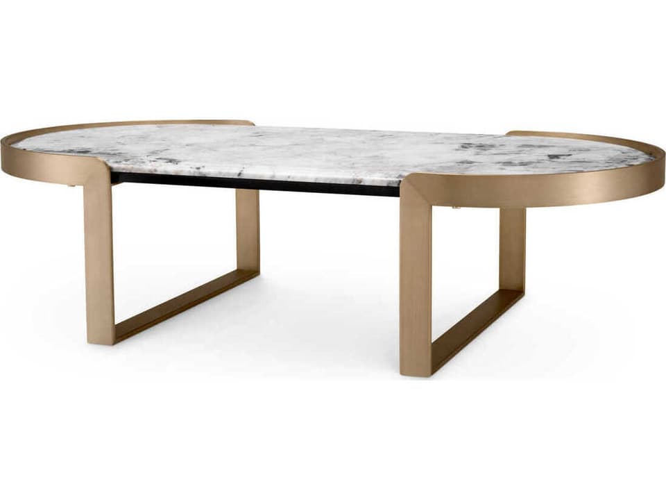 Fabio Brushed Brass Coffee Table