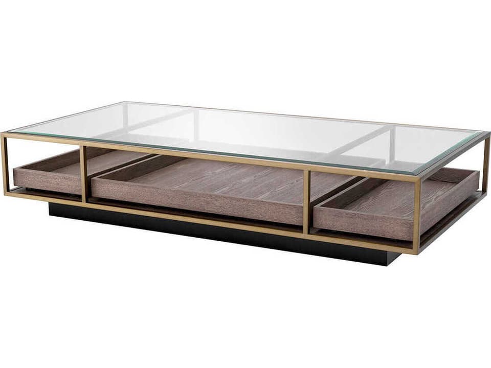 Roxton Brushed Brass Coffee Table