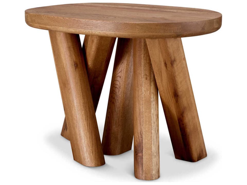Bayshore Oak Wood Side Table