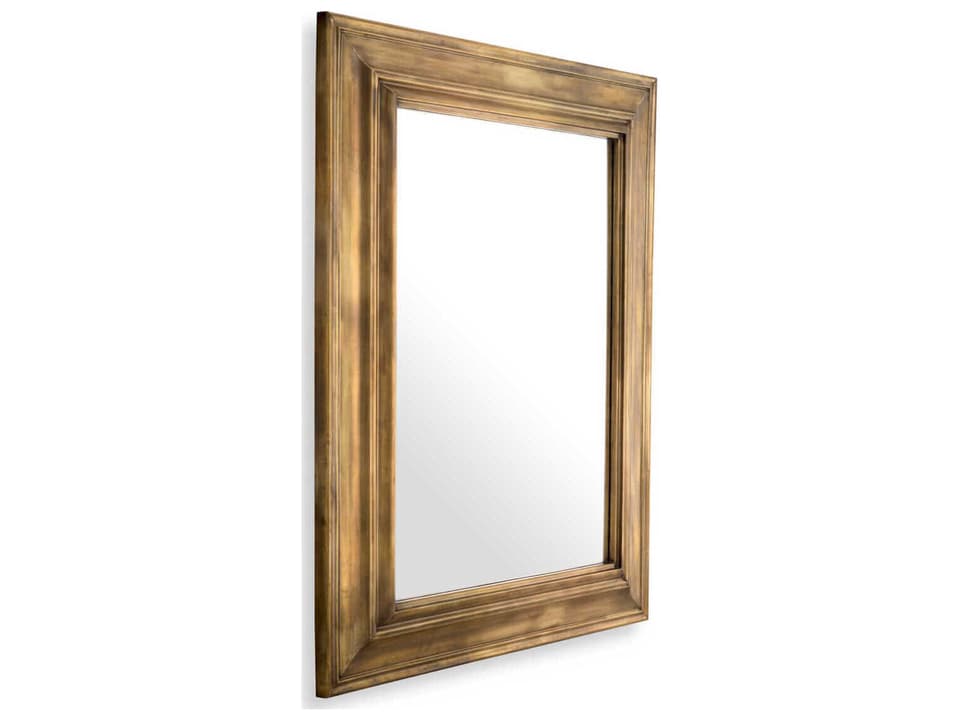 Sanoma Xl Vintage Brass Mirror