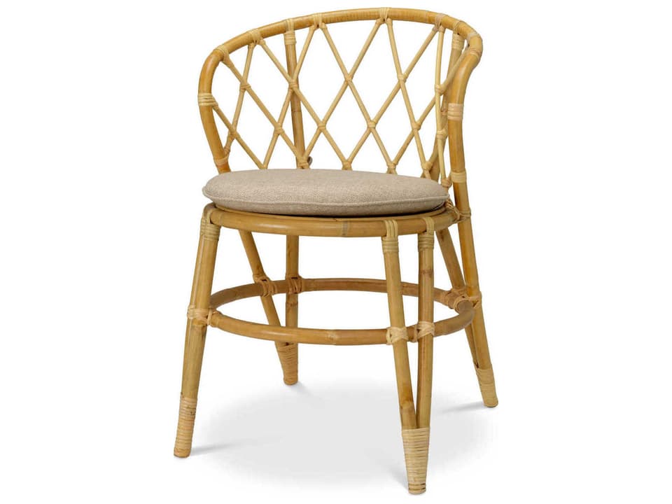 Alvaro Natural Rattan Incl Cushion Dining Chair