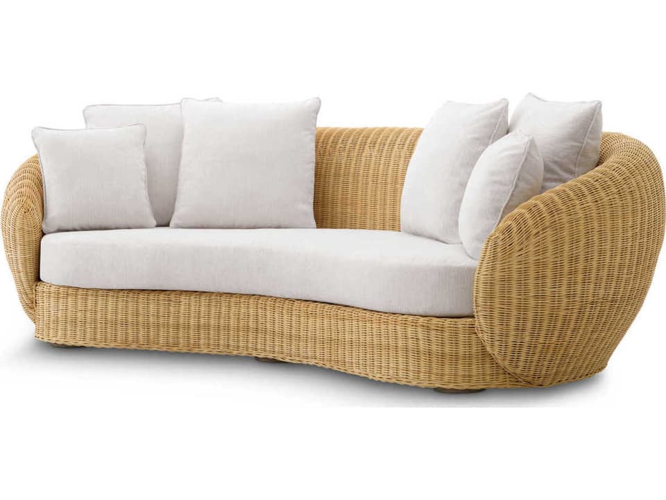 Rafael Natural Rattan Sentier Cream Sofa