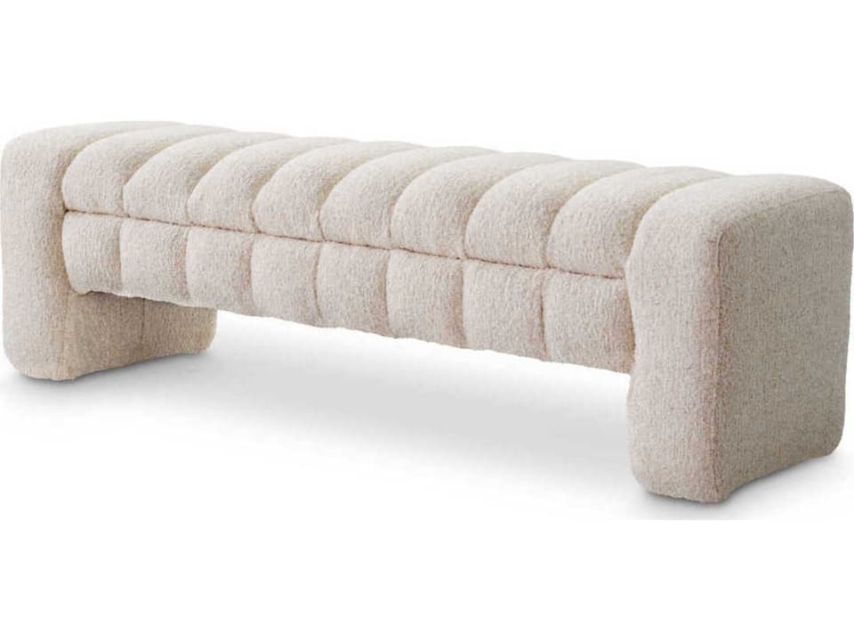 Taranto Bench Cascade Off-White Upholstered