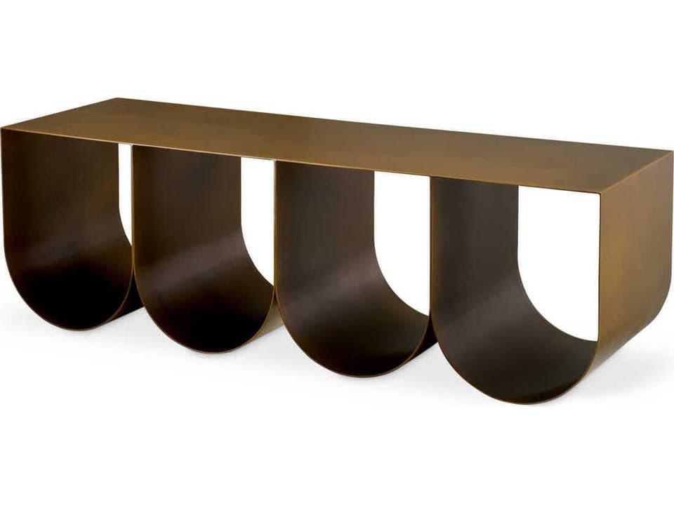 Rafaello Rectangle Coffee Table in Brushed Brass