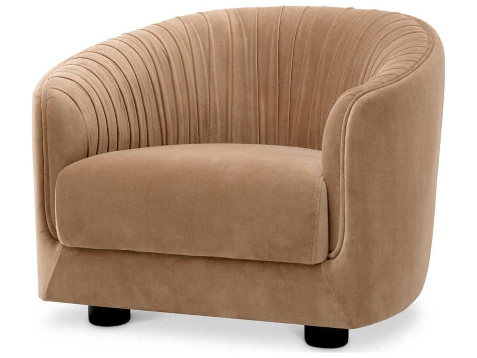 Jameson Amaro Camel Accent Chair with Black Feet