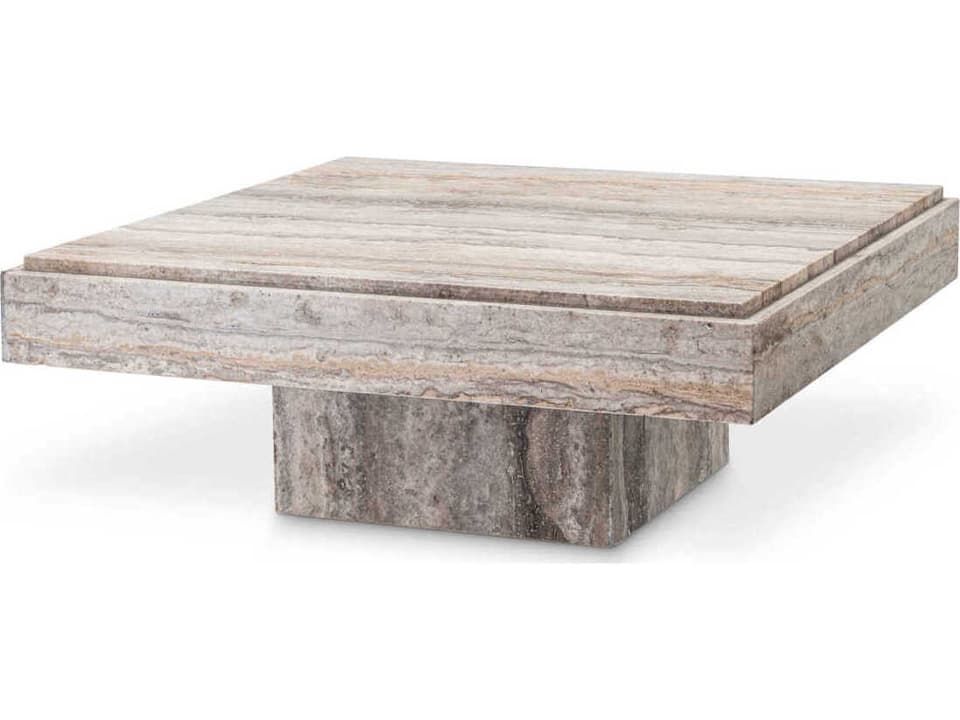 Sartoria Silver Travertine Coffee Table