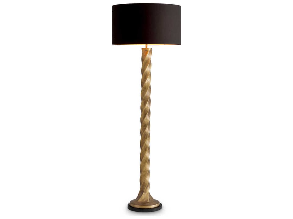 Costanza Vintage Brass Incl Shade Floor Lamp