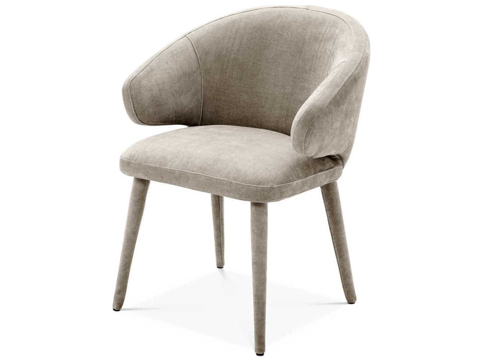 Cardinale Beige Upholstered Arm Dining Chair