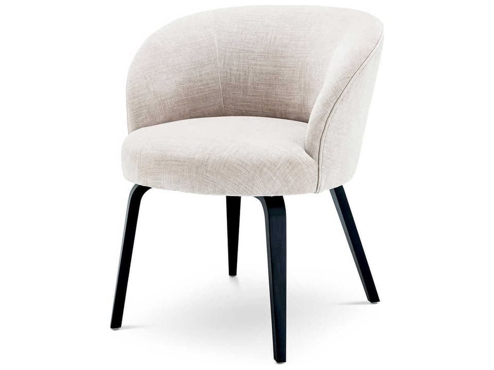 Vichy Dining Chair Upholstered Beige Arm Chair