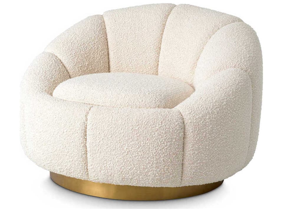 Inger Swivel Cream Accent Chair