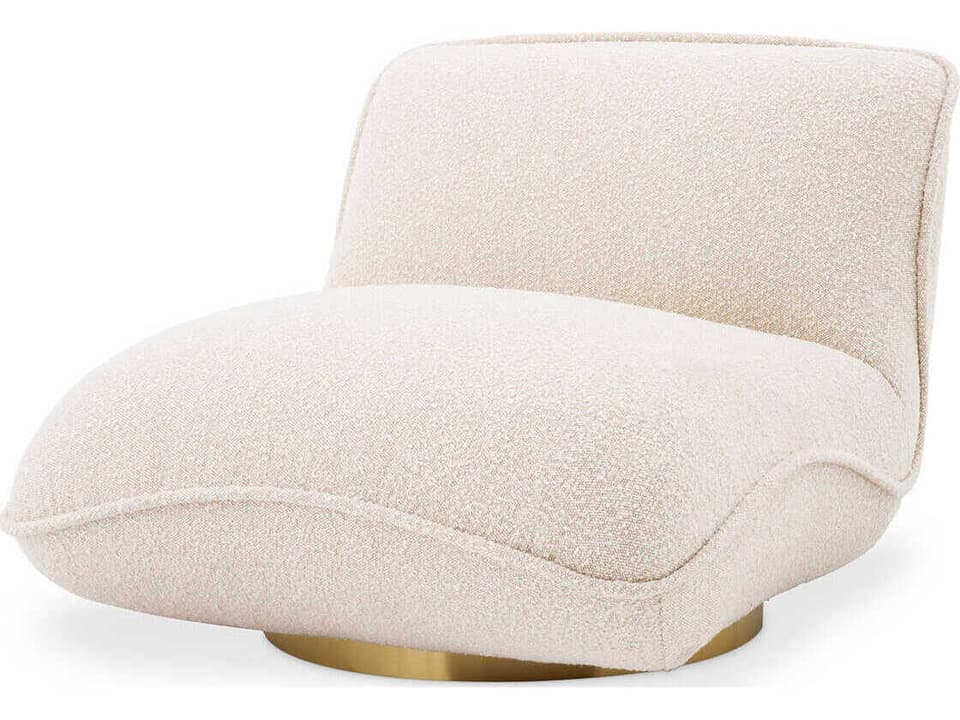 Relax Swivel Chair in Bouclé Cream