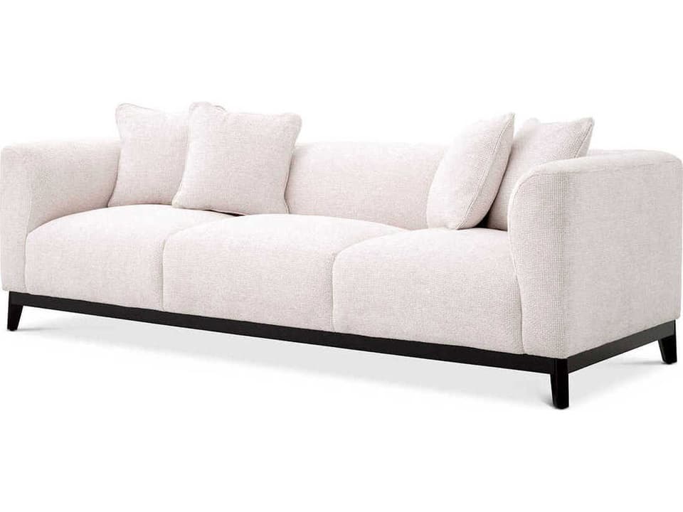 Corso White Upholstered Sofa