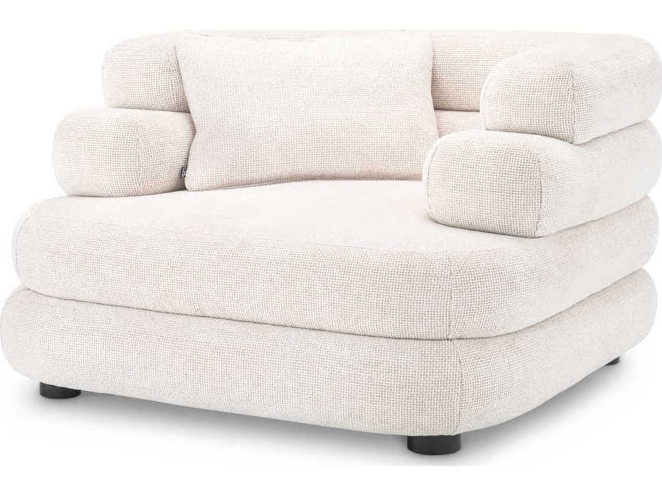 Malaga Chair and a Half Upholstered Off-White