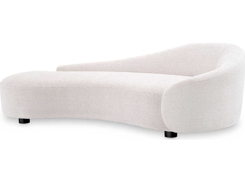 Rivolo Sofa Curved Off-White Lyssa Fabric
