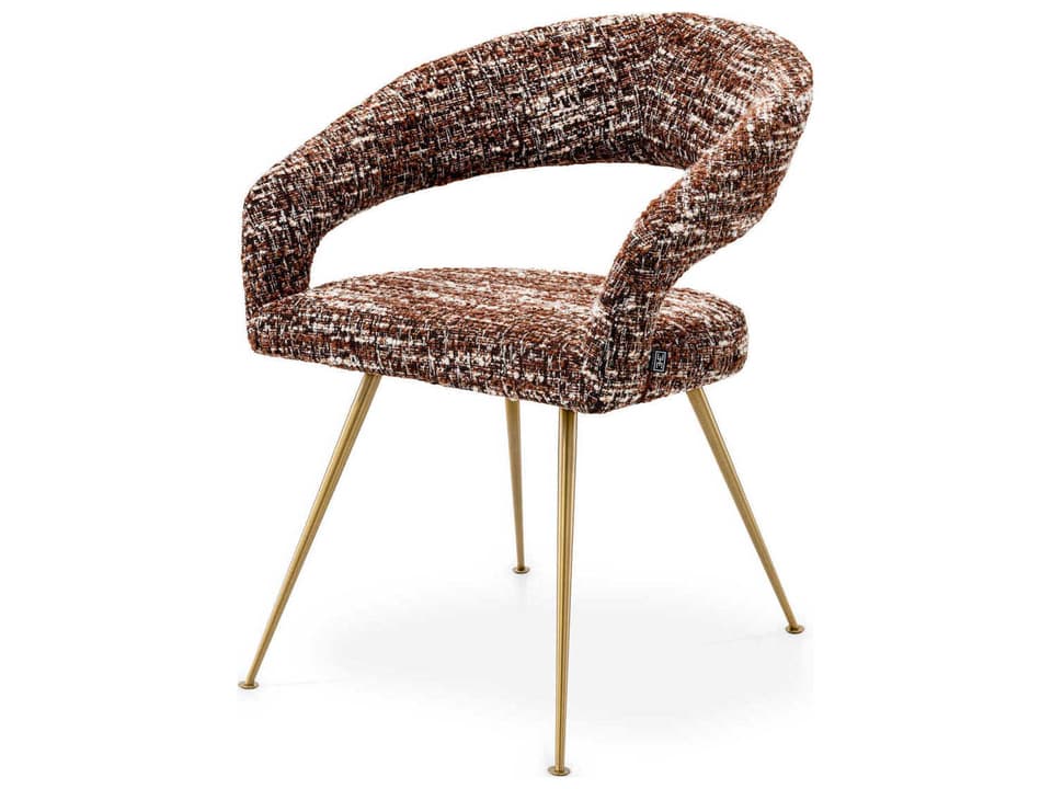Bravo Upholstered Dining Side Chair Bouclé Sonata Red