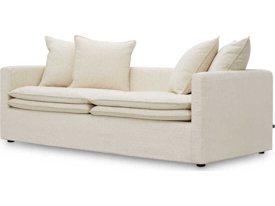 Montgomery White Upholstered Sofa