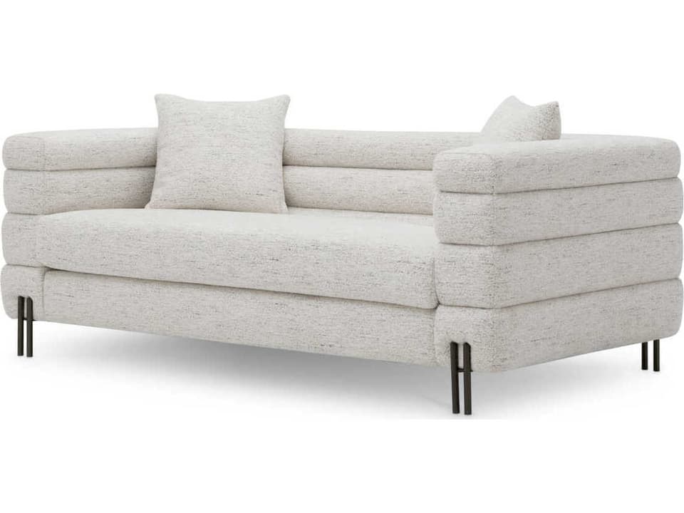 York White Upholstered Sofa