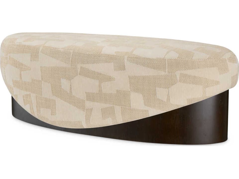 Raymond Brooklyn Sand Oak Veneer Beige Upholstered Accent Bench