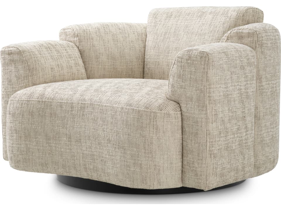 Swivel Beige Chair and a Half