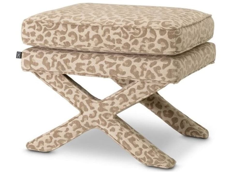 Ethnicraft Stool Cordoba Harley Leopard Beige