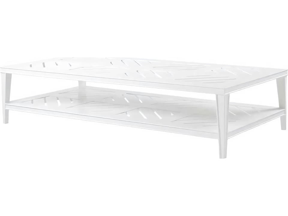 Eichholtz Bell Rive Rectangular Aluminum Coffee Table in White