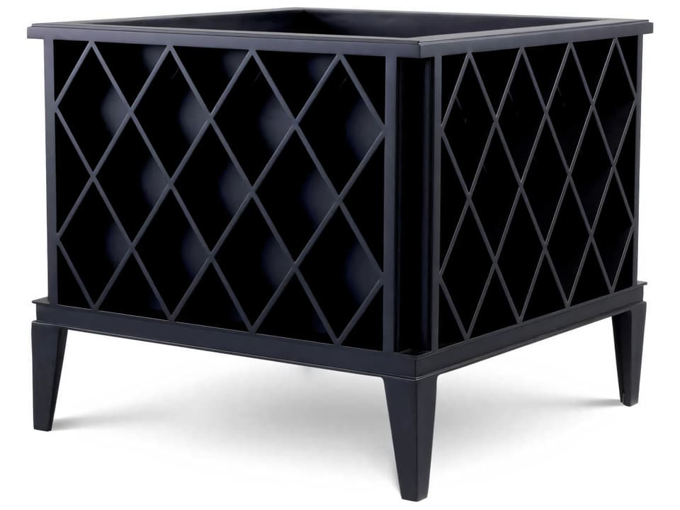 Eichholtz Ocean Club Aluminum Planter in Matte Black