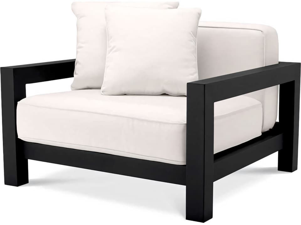 Cap-Antibes Lounge Chair Black Aluminum