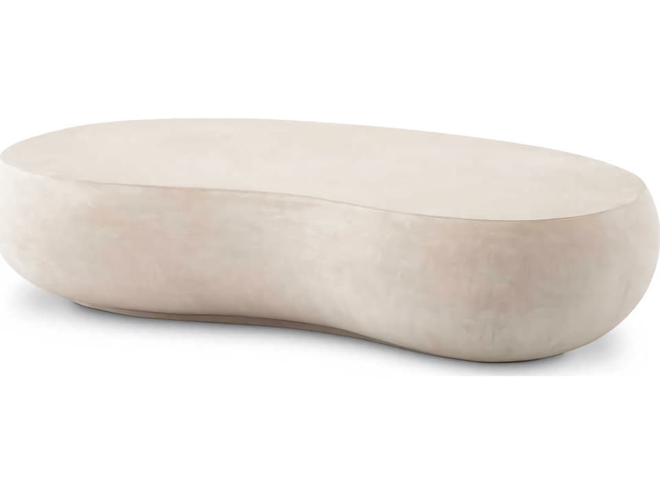 Coffee Table Prime 63 Inch Oval GFRC in Cream